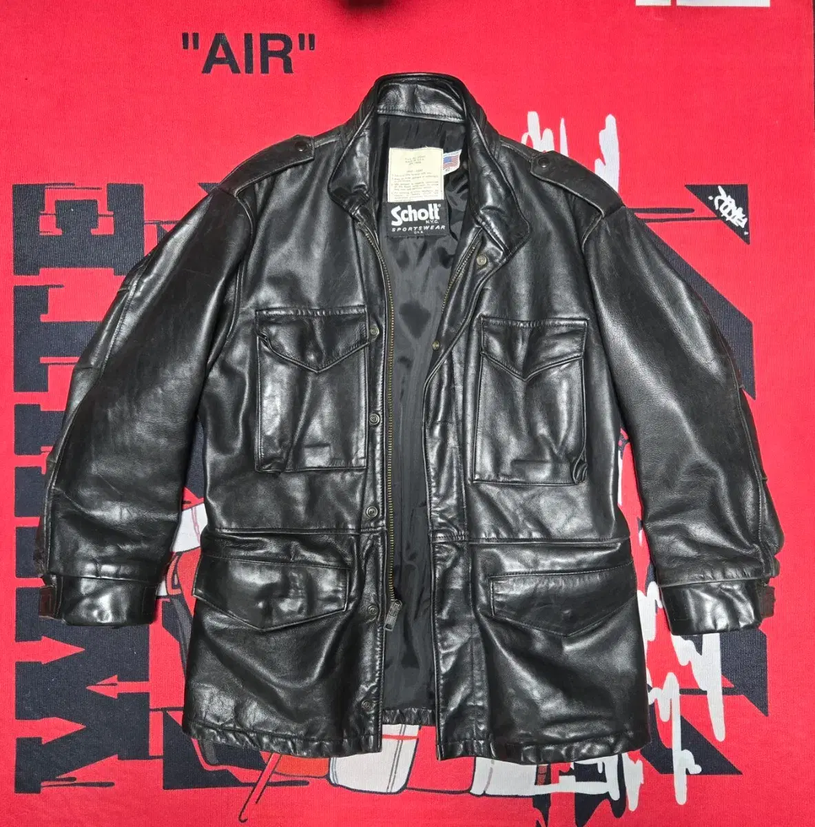 Schott M-65 Leather Field Jacket | 브랜드 중고거래 플랫폼, 번개장터